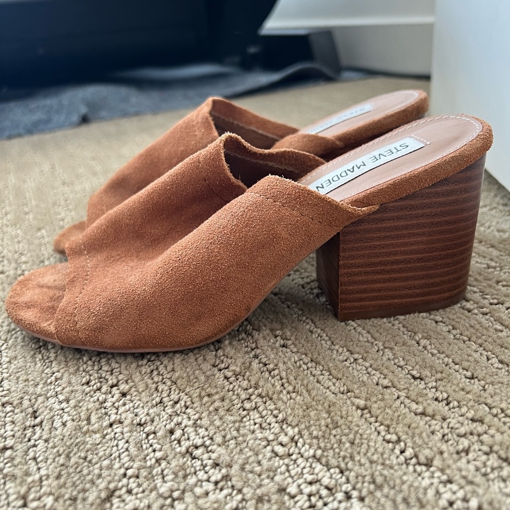 Small heel suede slides - Picture 2 of 4